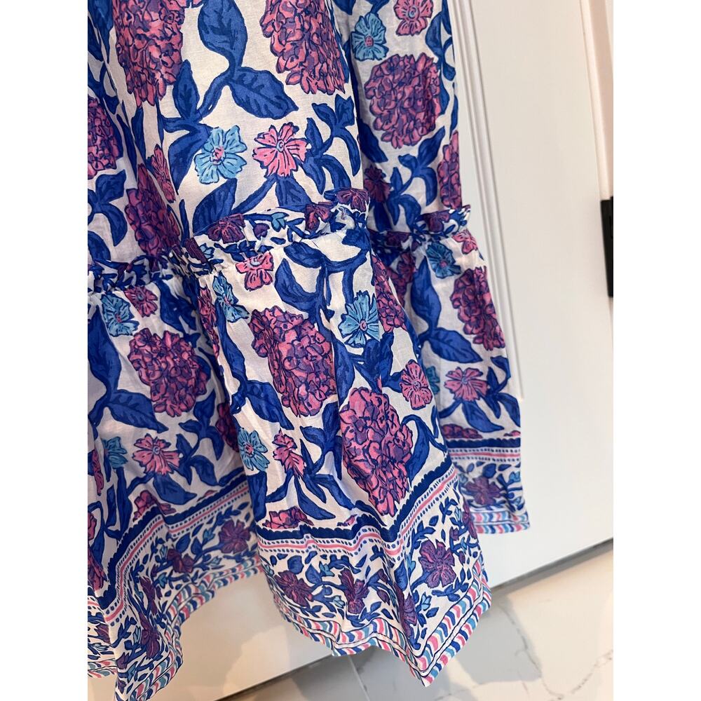 Vineyard Vines Printed Maxi Dress Hydrangea-White L - Picture 4 of 10